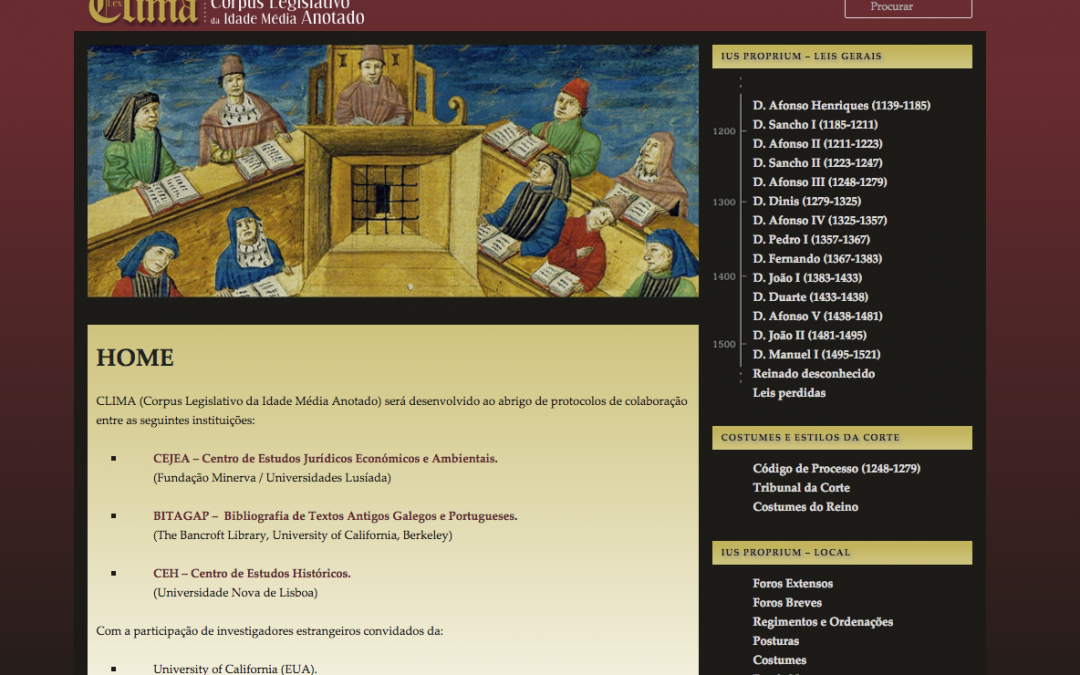 CLIMA – Corpus Legislativo da Idade Média Anotado