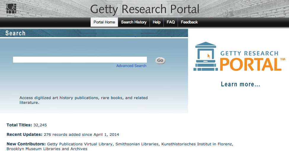 Getty Research Portal