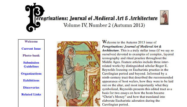 Peregrinations, Journal of Medieval Art and Architecture